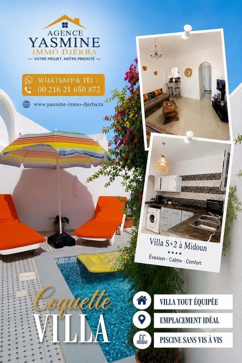Villa avec piscine s+2 A Djerba Midoun