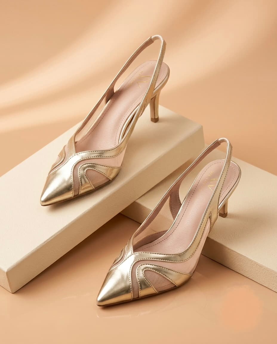 Chaussures à Talon Dorées pour Mariage et Soirée - T38