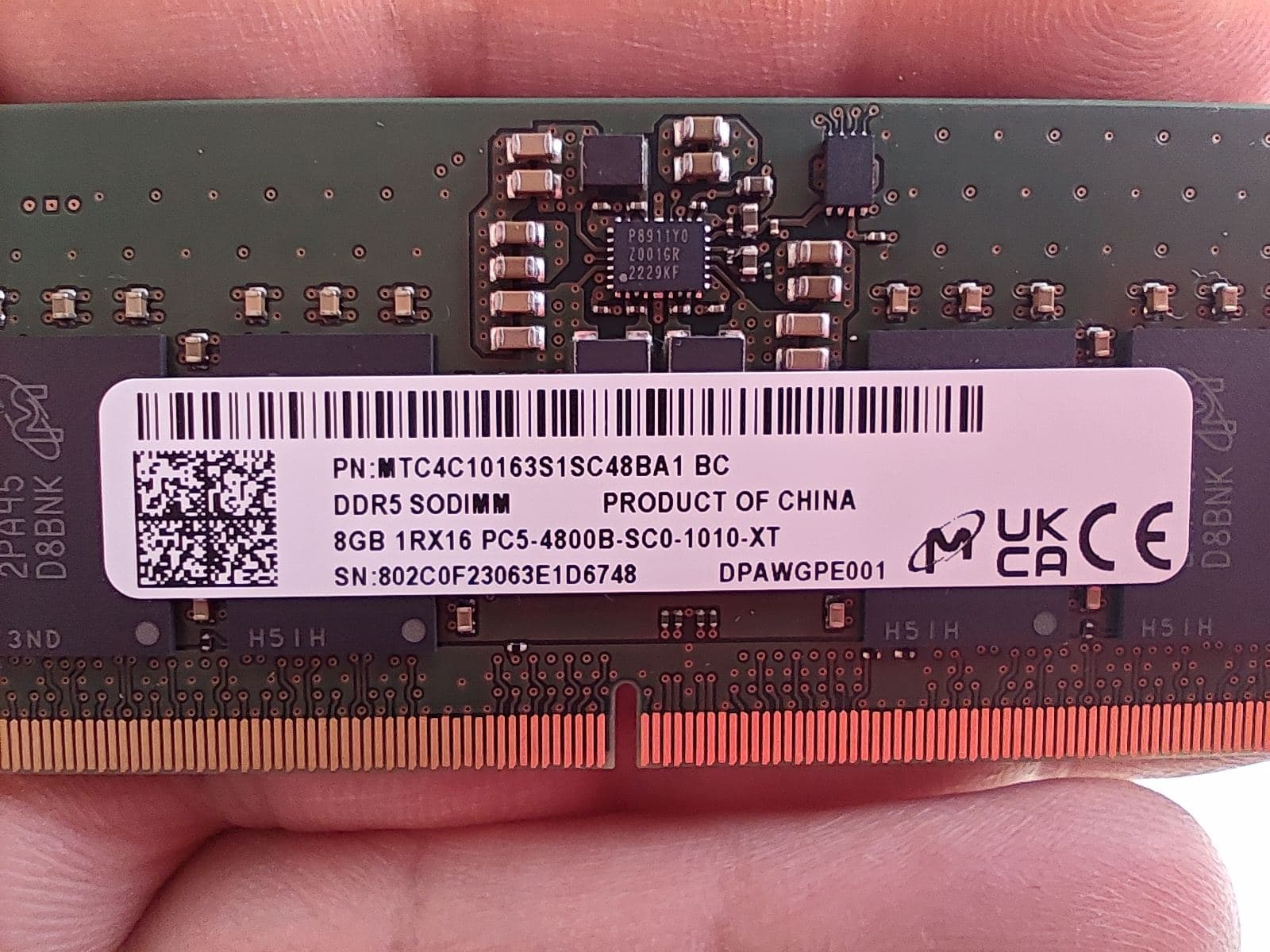 Ram ddr5 8g portatif