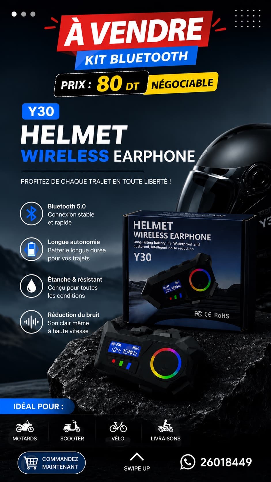 Kit Bluetooth casque moto