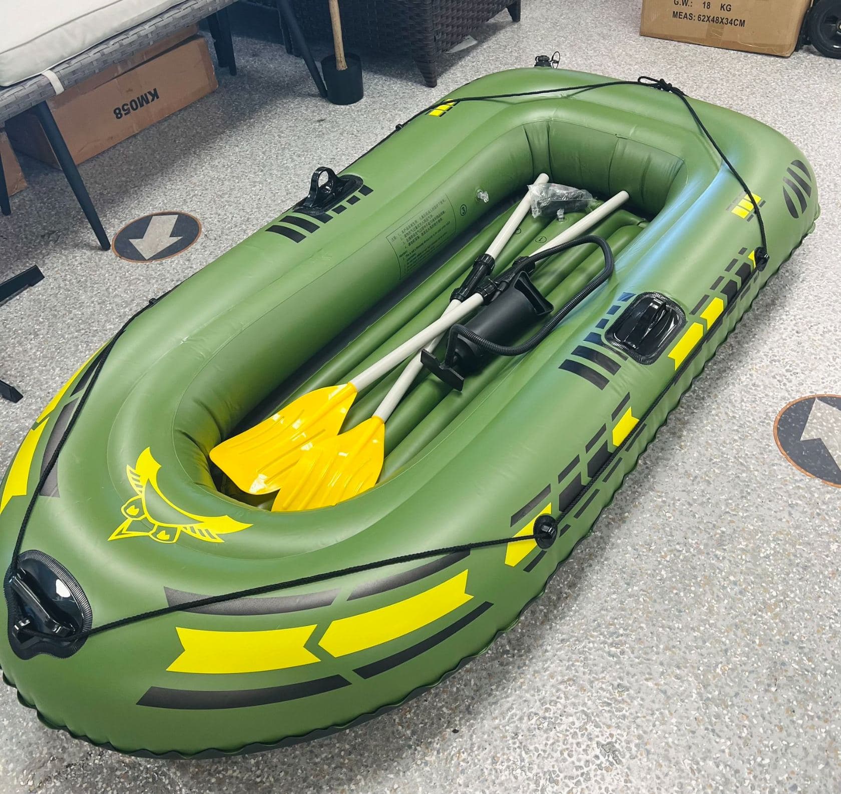 Bateau pneumatique kayak gonflable portable avec pompe à rames ,canoë, pêche, kayak, rafting,